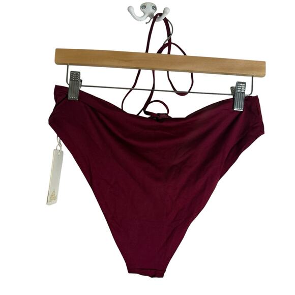 Agua Bendita Safire Red Strappy Bikini Swimsuit Bottoms Size XL - Picture 7 of 8
